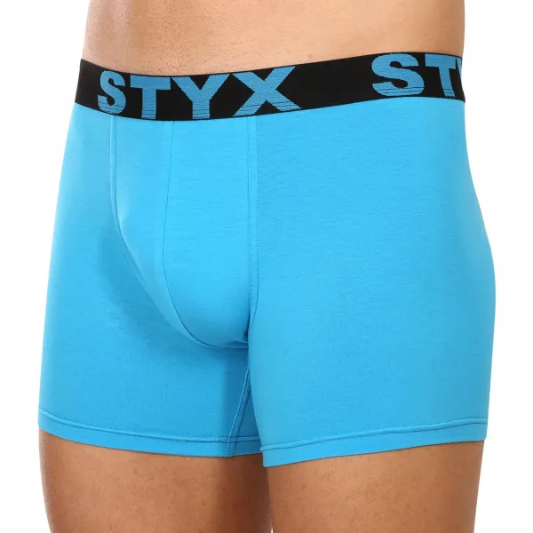 3PACK pánske boxerky Styx long športová guma svetlo modré (3U1169) M, trenky