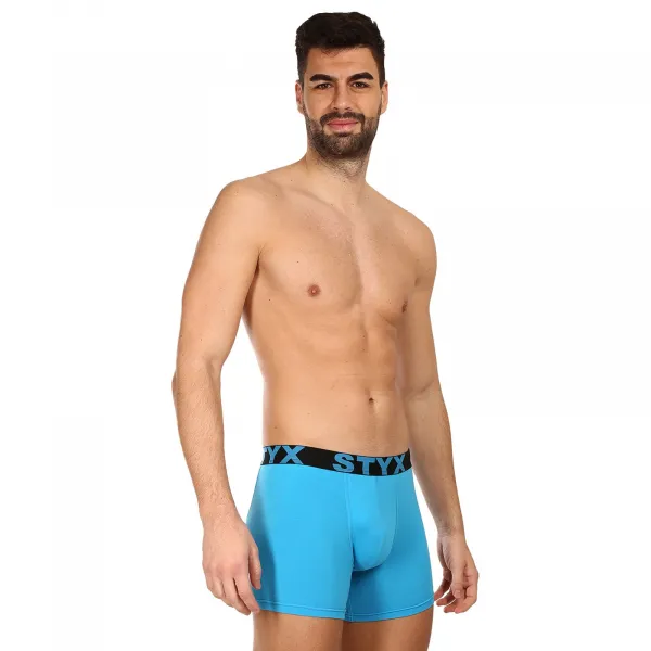 3PACK pánske boxerky Styx long športová guma svetlo modré (3U1169) M, trenky