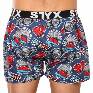 3PACK pánske trenky Styx art športová guma viacfarebné (3B15690) M, trenírky