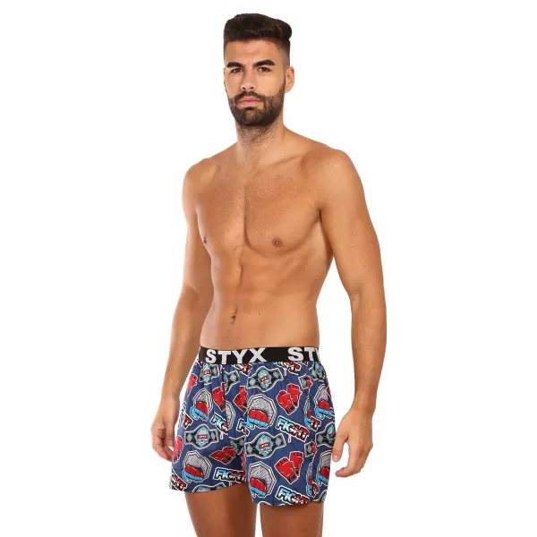 3PACK pánske trenky Styx art športová guma viacfarebné (3B15690) M, trenírky