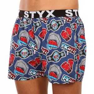 3PACK pánske trenky Styx art športová guma viacfarebné (3B15690) M, trenírky