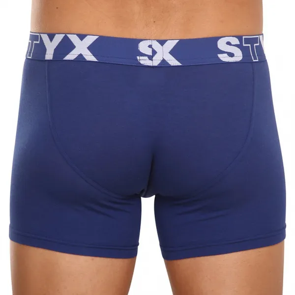 3PACK pánske boxerky Styx long športová guma tmavo modré (3U968) M, trenky