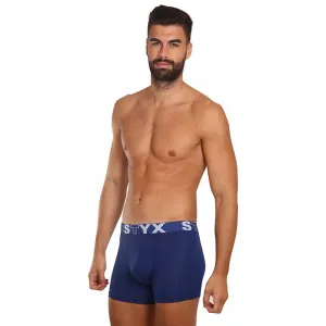 3PACK pánske boxerky Styx long športová guma tmavo modré (3U968) M, trenky