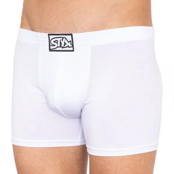 3PACK pánske boxerky Styx long klasická guma biele (3F1061) S, trenky