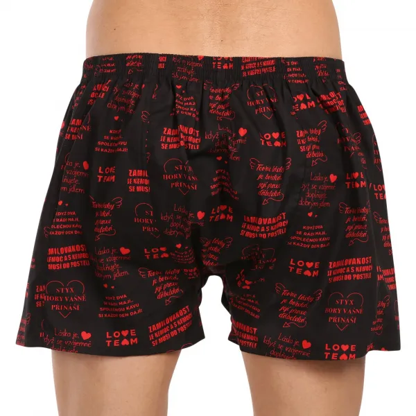 Pánske trenky Styx art klasická guma Valentín texty (A1757) M, trenírky