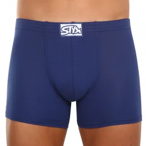 3PACK pánske boxerky Styx long klasická guma tmavo modré (3F0968) S, trenky