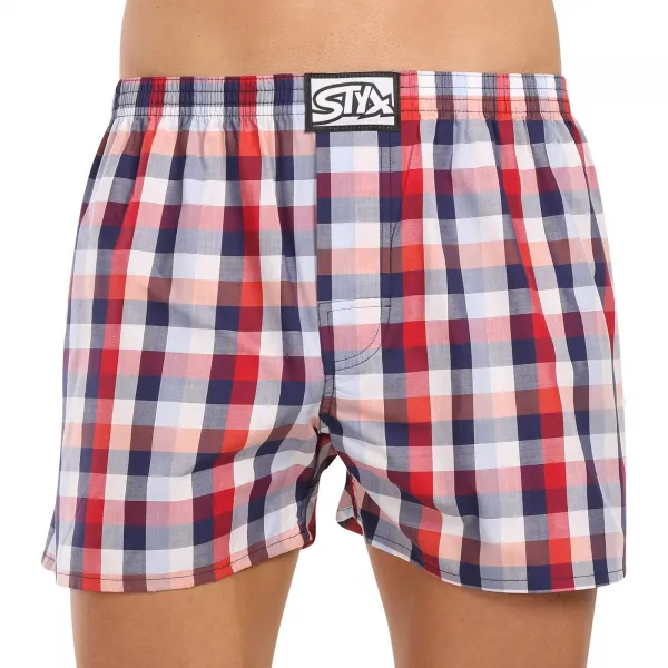 3PACK pánske trenky Styx klasická guma viacfarebné (3A20246) M, trenírky