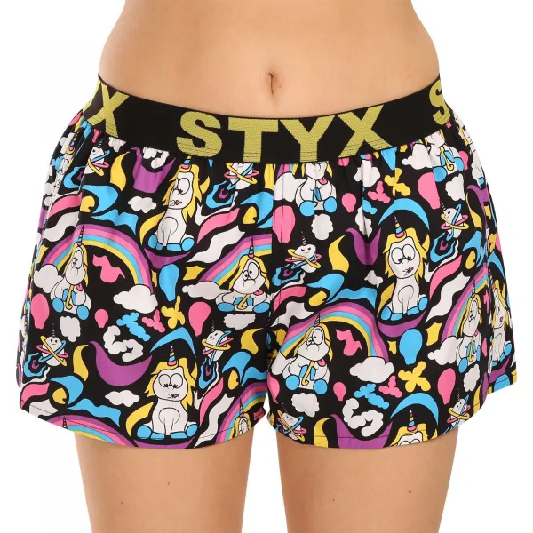 5PACK dámske trenky Styx art športová guma viacfarebné (5T1182492) M, trenírky