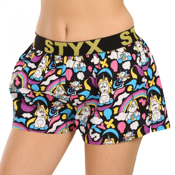5PACK dámske trenky Styx art športová guma viacfarebné (5T1182492) M, trenírky