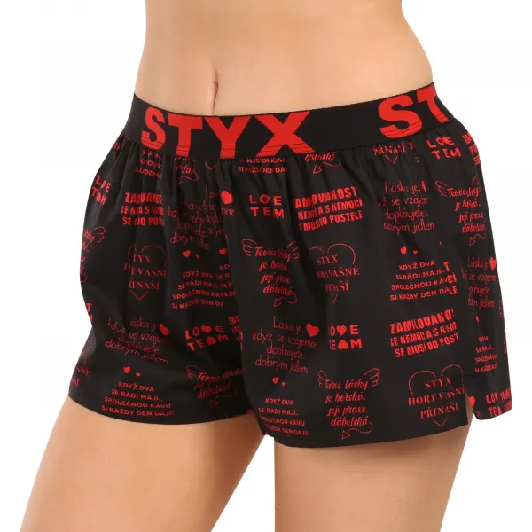 Dámske trenky Styx art športová guma Valentín texty (T1757) M, trenírky
