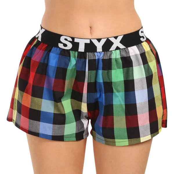 3PACK dámske trenky Styx športová guma viacfarebné (3T10812) S, trenírky