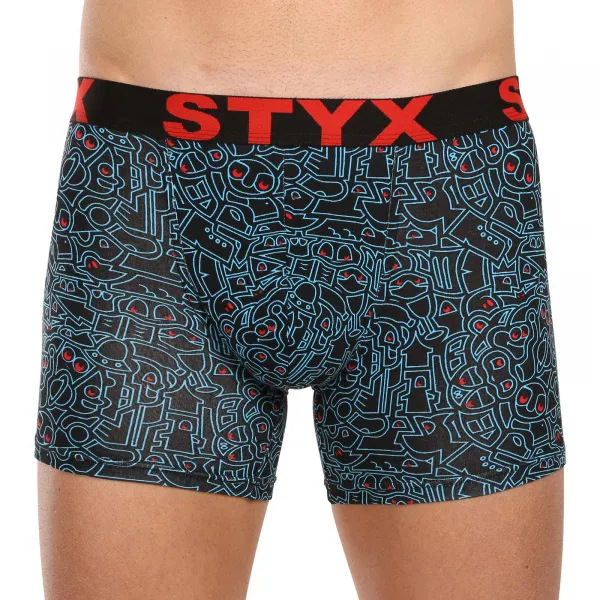 5PACK pánske boxerky Styx long športová guma viacfarebné (5U1267924) M, trenky