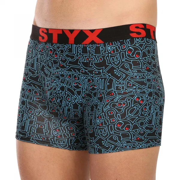 5PACK pánske boxerky Styx long športová guma viacfarebné (5U1267924) M, trenky
