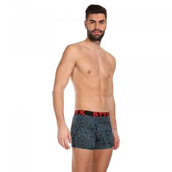 5PACK pánske boxerky Styx long športová guma viacfarebné (5U1267924) M, trenky