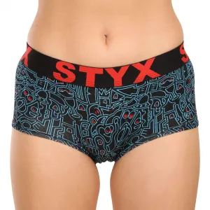 3PACK dámske nohavičky Styx art s nohavičkou viacfarebné (3IN12672) M