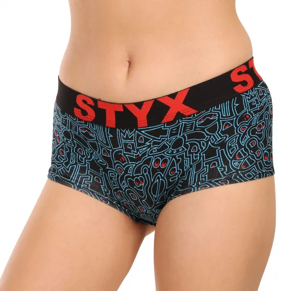 3PACK dámske nohavičky Styx art s nohavičkou viacfarebné (3IN12672) M