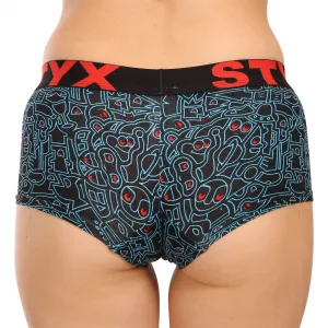 3PACK dámske nohavičky Styx art s nohavičkou viacfarebné (3IN12672) M
