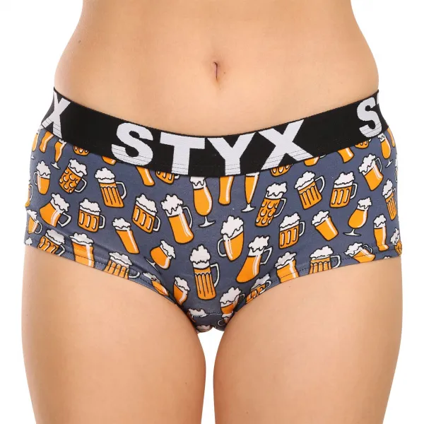 3PACK dámske nohavičky Styx art s nohavičkou viacfarebné (3IN12672) M