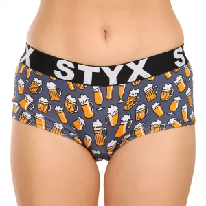 3PACK dámske nohavičky Styx art s nohavičkou viacfarebné (3IN12672) M