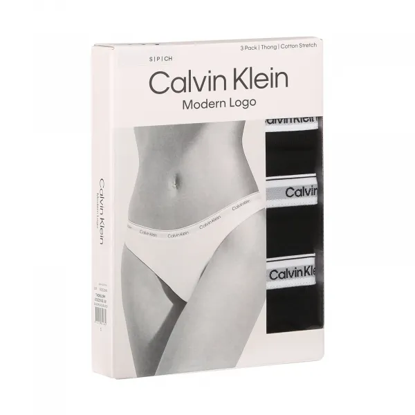 3PACK dámske tangá Calvin Klein čierné (QD5209E-UB1) M