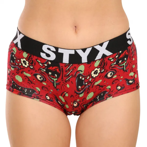 6PACK dámske nohavičky Styx art s nohavičkou viacfarebné (6IN12697124) S
