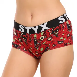 6PACK dámske nohavičky Styx art s nohavičkou viacfarebné (6IN12697124) S