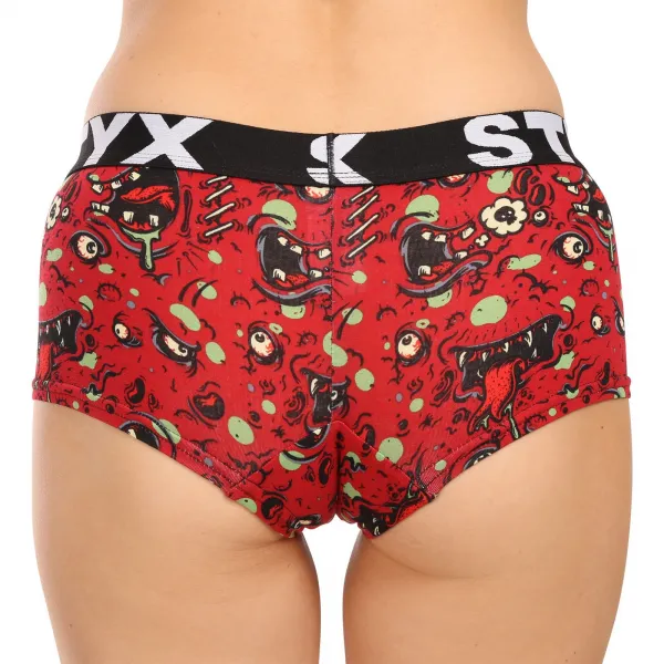 6PACK dámske nohavičky Styx art s nohavičkou viacfarebné (6IN12697124) S