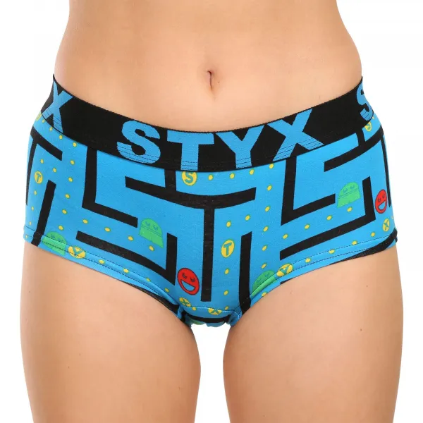 6PACK dámske nohavičky Styx art s nohavičkou viacfarebné (6IN12697124) S