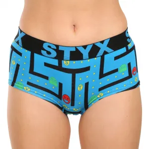 6PACK dámske nohavičky Styx art s nohavičkou viacfarebné (6IN12697124) S