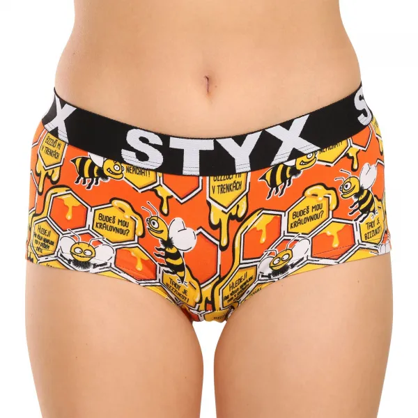 6PACK dámske nohavičky Styx art s nohavičkou viacfarebné (6IN12697124) S
