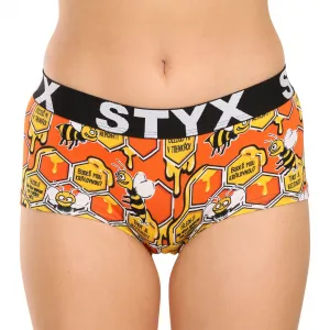 6PACK dámske nohavičky Styx art s nohavičkou viacfarebné (6IN12697124) S