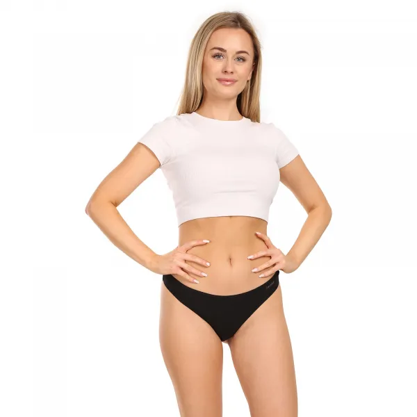 3PACK dámske tangá Calvin Klein čierne (QD5217E-UB1) S