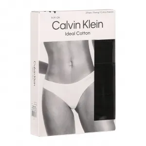 3PACK dámske tangá Calvin Klein čierne (QD5217E-UB1) S