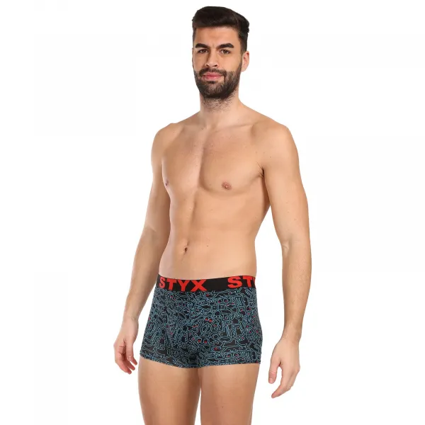 3PACK pánske boxerky Styx art športová guma viacfarebné (3G12672/2) M, trenky