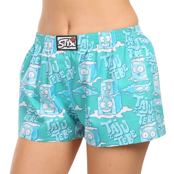 Dámske trenky Styx art klasická guma ľadové kocky (K1657) M, trenírky