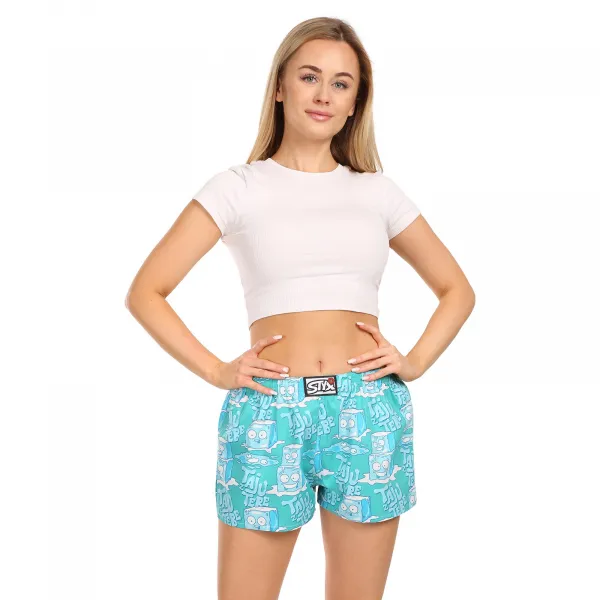 Dámske trenky Styx art klasická guma ľadové kocky (K1657) M, trenírky