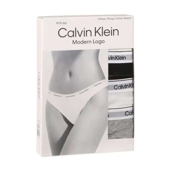 3PACK dámske tangá Calvin Klein viacfarebné (QD5209E-MPI) M
