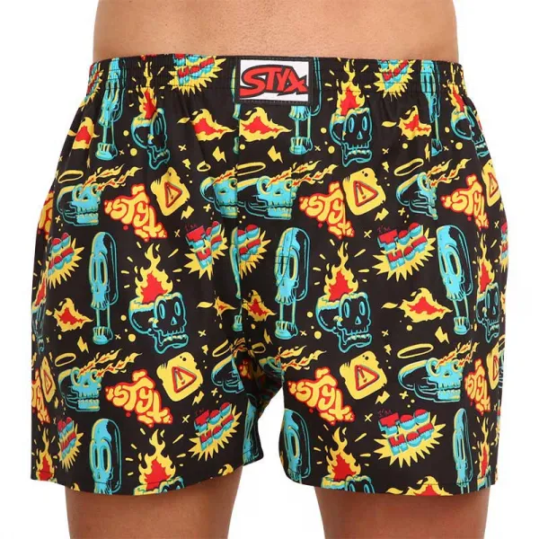 3PACK pánske trenky Styx art klasická guma viacfarebné (3A14879) S, trenírky