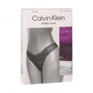 3PACK dámske tangá Calvin Klein viacfarebná (QD5216E-NOW) M