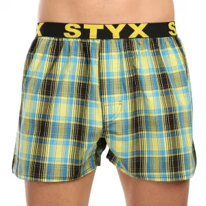 3PACK pánske trenky Styx športová guma viacfarebné (3B102123) S, trenírky