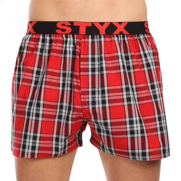 3PACK pánske trenky Styx športová guma viacfarebné (3B102123) S, trenírky