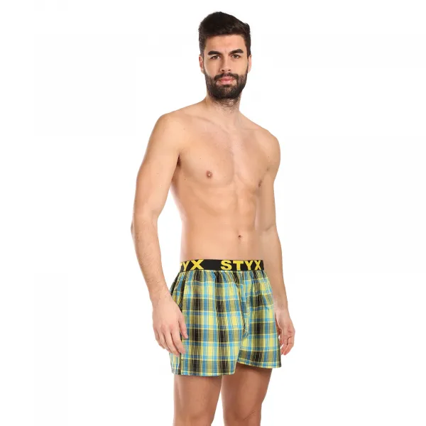 Pánske trenky Styx športová guma viacfarebné (B1021) M, trenírky
