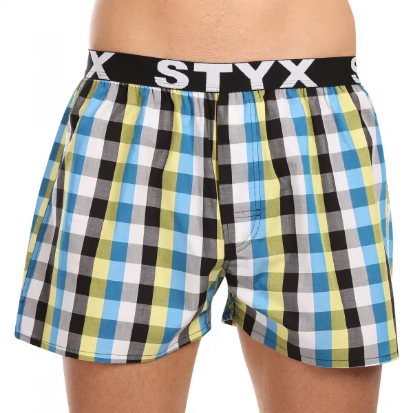 3PACK pánske trenky Styx športová guma viacfarebné (3B102426) M, trenírky