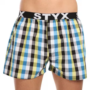 3PACK pánske trenky Styx športová guma viacfarebné (3B102426) M, trenírky