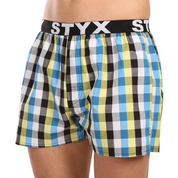 3PACK pánske trenky Styx športová guma viacfarebné (3B102426) M, trenírky