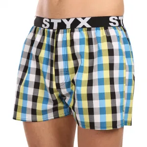 3PACK pánske trenky Styx športová guma viacfarebné (3B102426) M, trenírky