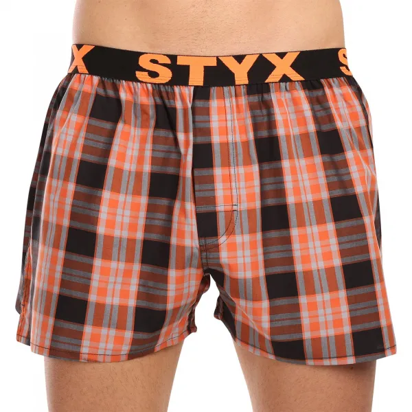 3PACK pánske trenky Styx športová guma viacfarebné (3B102426) M, trenírky