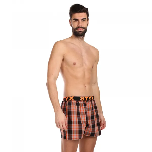 Pánske trenky Styx športová guma viacfarebné (B1026) S, trenírky