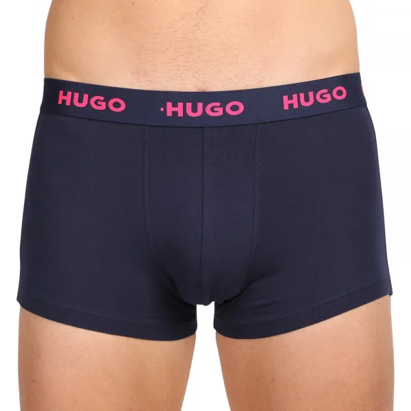 3PACK pánske boxerky HUGO viacfarebné (50469766 414) M, trenky