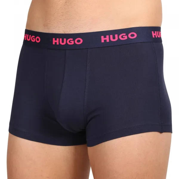 3PACK pánske boxerky HUGO viacfarebné (50469766 414) M, trenky